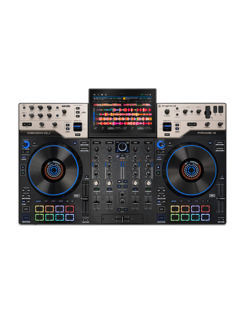 Denon DJ Prime 4 G2 4-Channel Standalone DJ System with Built-In FX, Lighting Output, and Stems (Prime4G2)