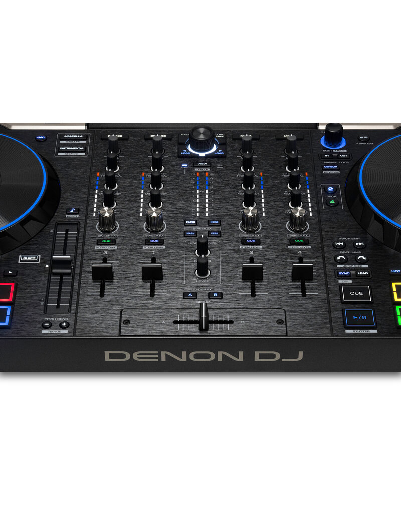Denon DJ Prime 4 G2 4-Channel Standalone DJ System with Built-In FX, Lighting Output, and Stems (Prime4G2)