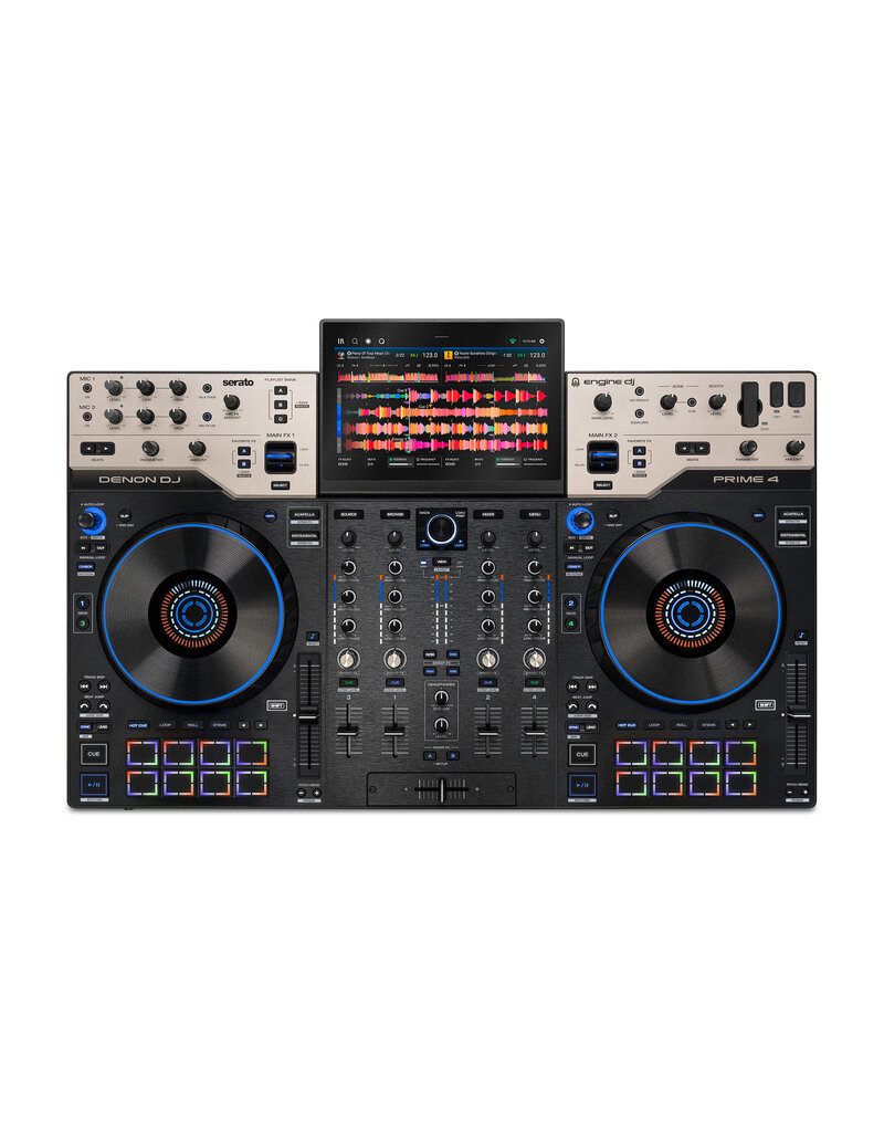 Denon DJ Prime 4 G2 4-Channel Standalone DJ System with Built-In FX, Lighting Output, and Stems (Prime4G2)