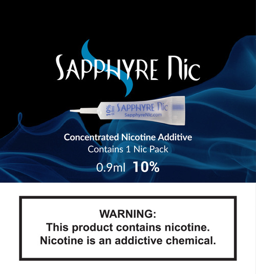 Saphyre Nicotine Sapphyre Nicotine 0.9ml 10%- Blue