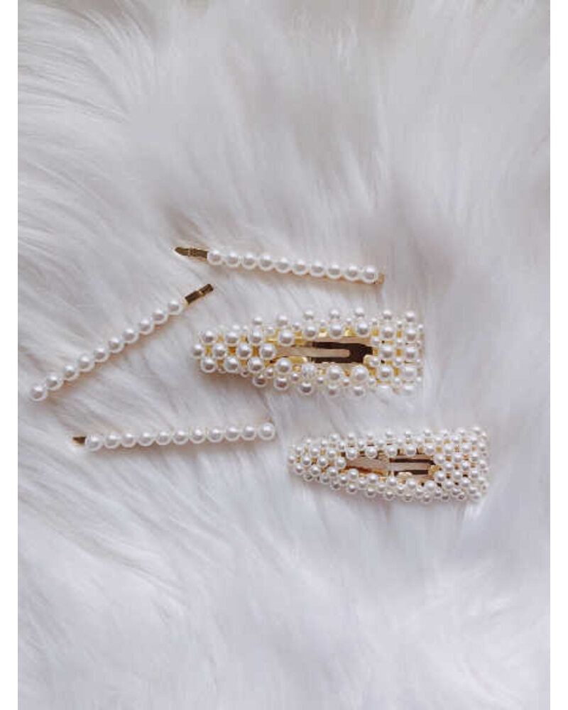 3 Piece Pearl Bar Hair Pins Something Pink Boutique