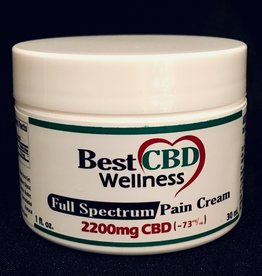 Best CBD Wellness Full Spectrum CBD Pain Cream 2200mg/73mg/ml 1oz