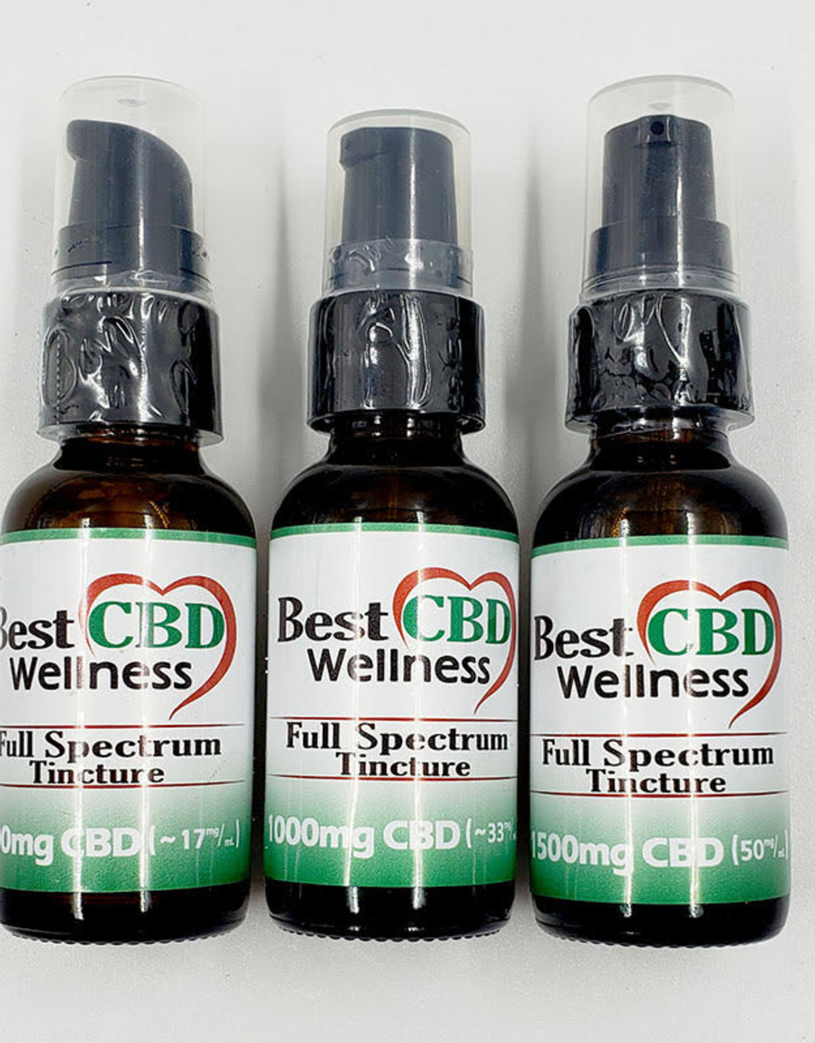 Full Spectrum CBD Tincture Unflavored 500mg 17ml Best CBD Wellness