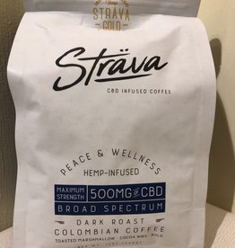 Strava CBD Infused Coffee - Max Strength Dark Roast 500mg/bag, 20mg/serving