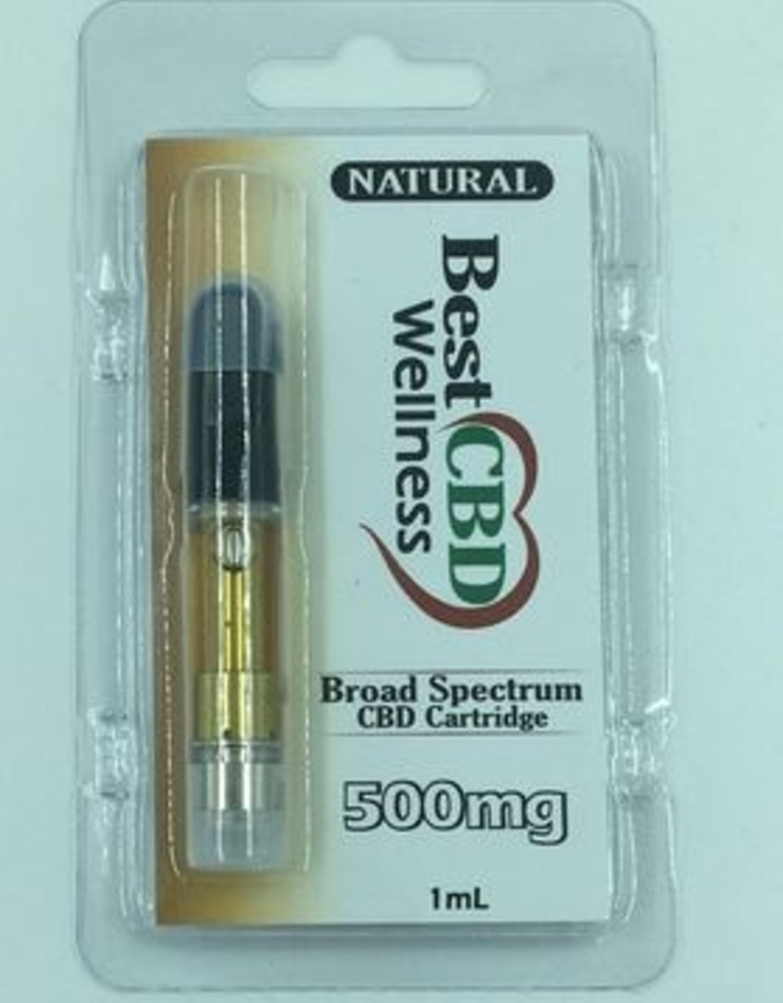 Best CBD Wellness Broad Spectrum CBD Oil Vape Cartridge 500mg Natural