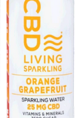 CBD Living CBD Sparkling Water Orange Grapefruit