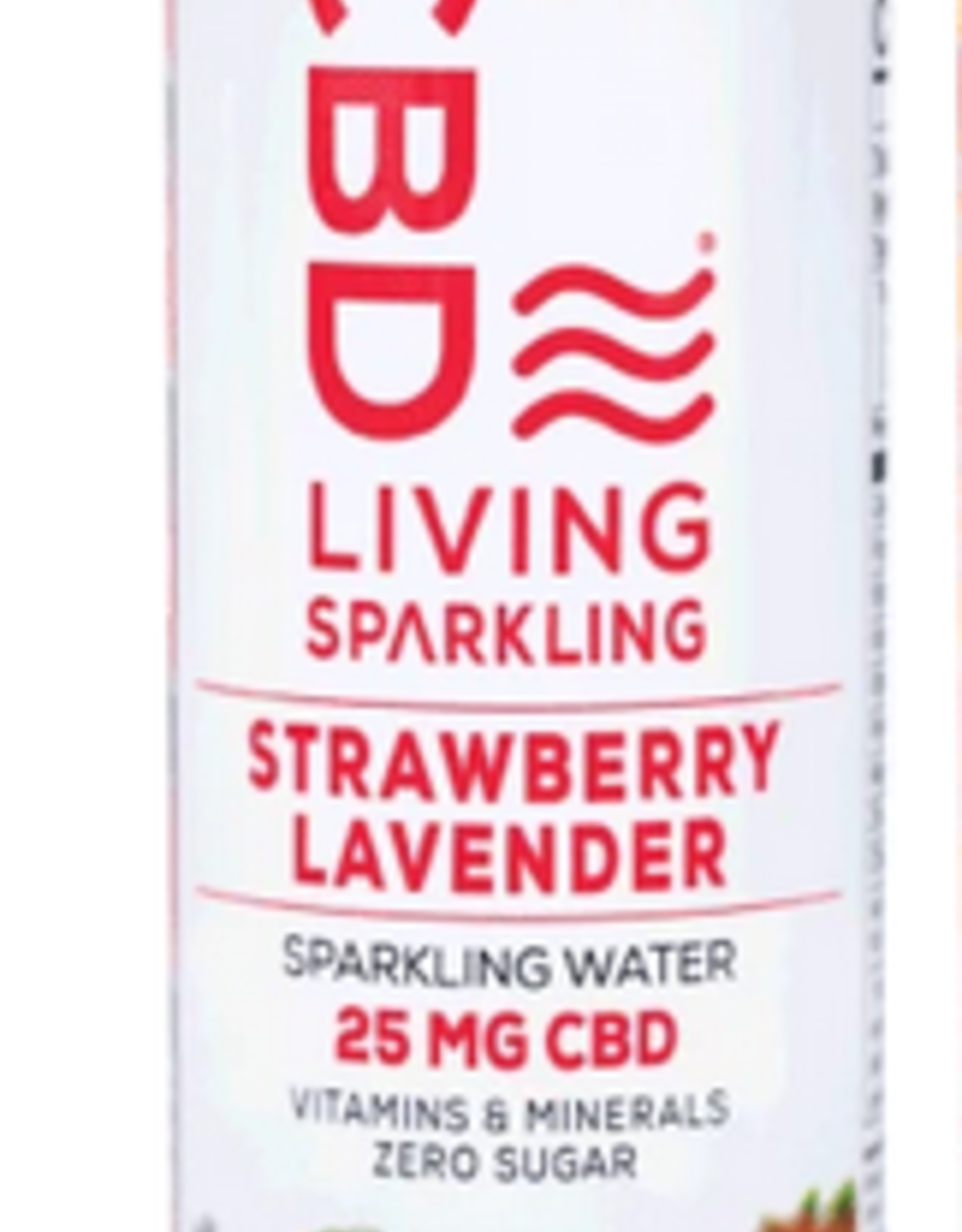 CBD Living CBD Sparkling Water Strawberry Lavender