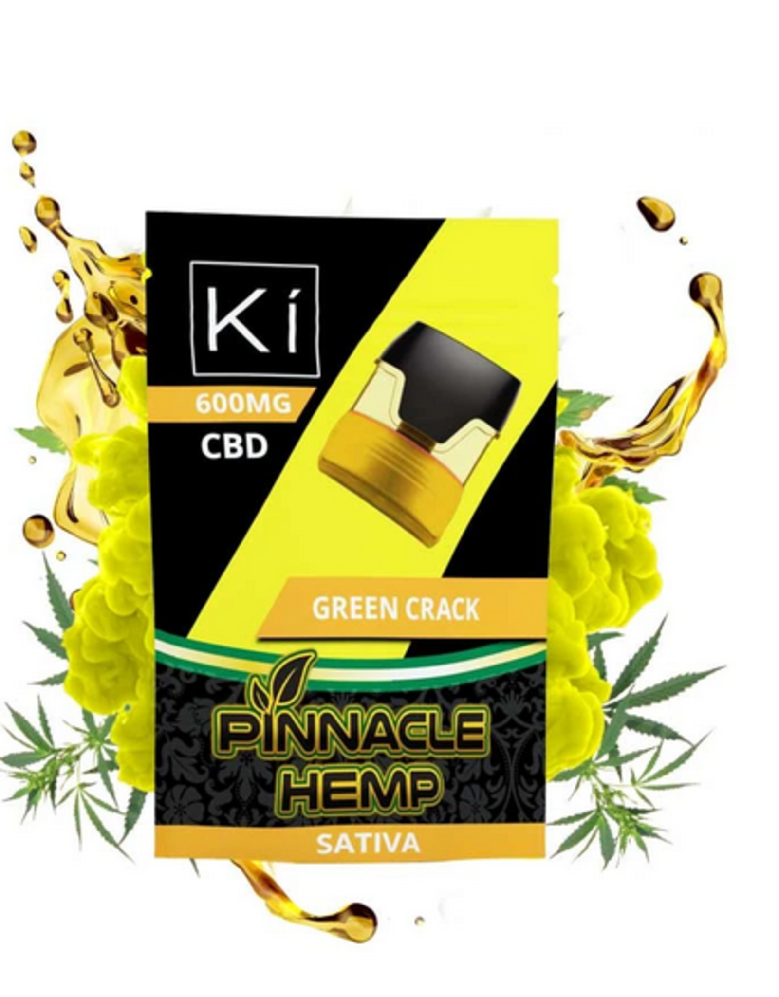 Pinnacle Hemp Full Spectrum Green Crack Ki Pod, Sativa 600mg