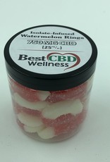 Best CBD Wellness Isolate CBD Watermelon Rings 750mg  30 pc / 25mg ea