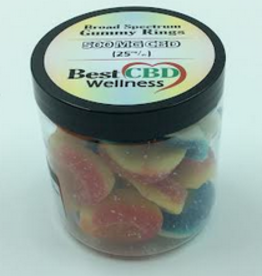 Best CBD Wellness CBD Broad Spectrum Gummy Rings 500mg 20pc 25mg each