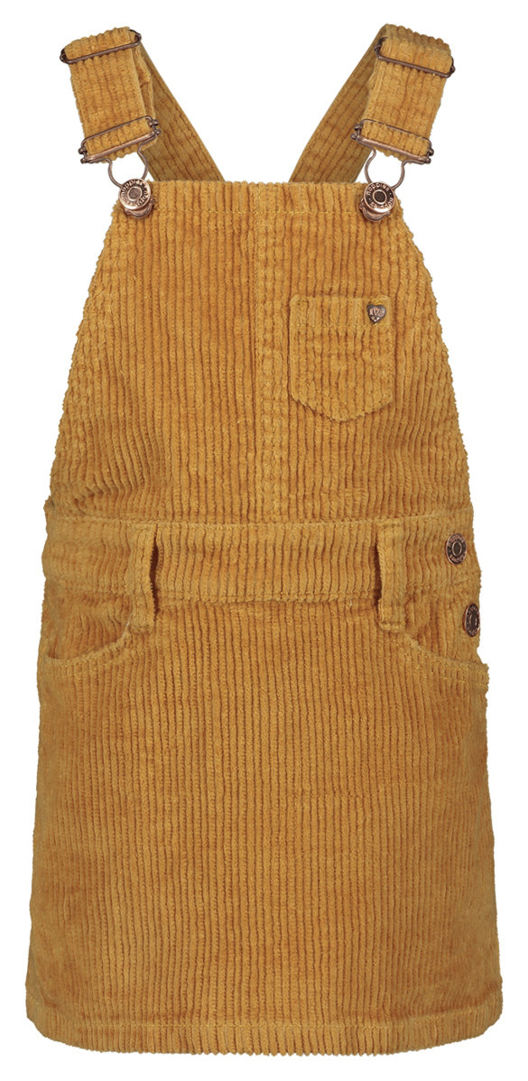 orange dungaree dress