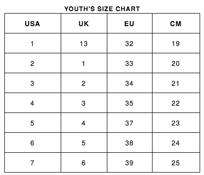 Sorel Kids Size Chart