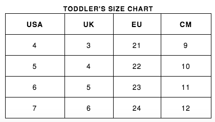 Sorel Toddler Size Chart