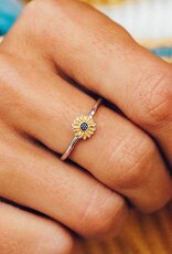 Pura Vida Bracelets Enamel Sunflower Ring