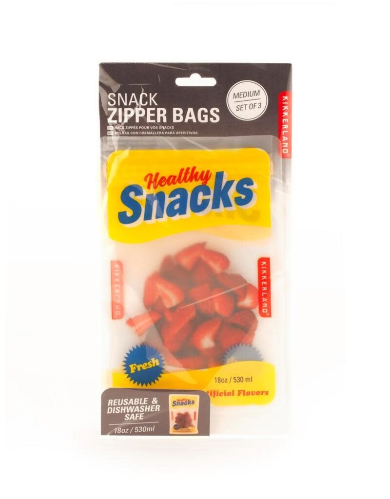 Kikkerland Designs Medium Snack Zipper Bags