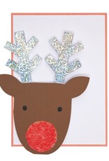 Meri Meri Sequin Nose Reindeer Card