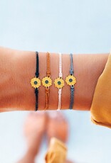 Pura Vida Bracelets Gold Enamel Sunflower Bracelet