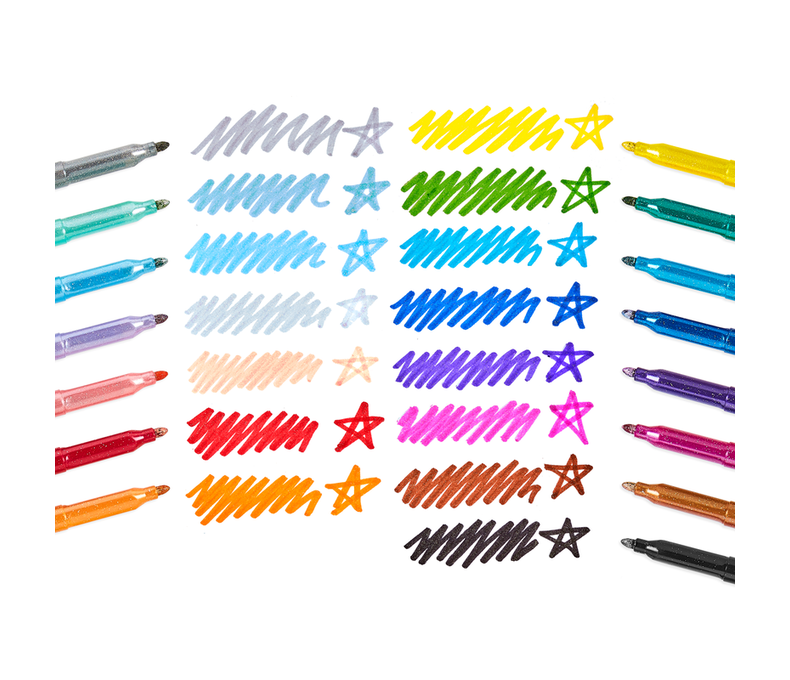 Rainbow Sparkle Glitter Markers