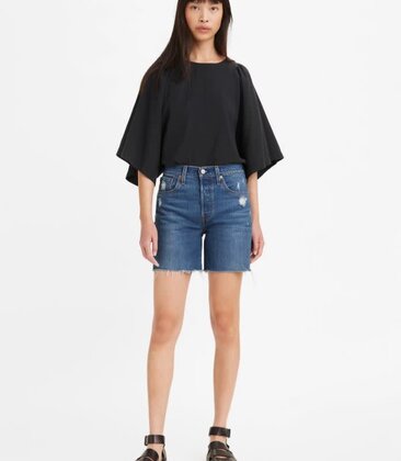 Womens 501 Mid Thigh Denim Shorts 85833
