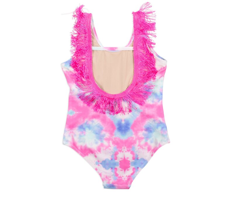 One Piece Fringe Back Swimsuit