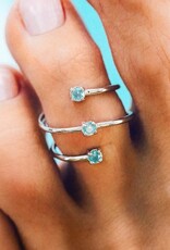 Pura Vida Bracelets Triple Opal Wrap Toe Ring