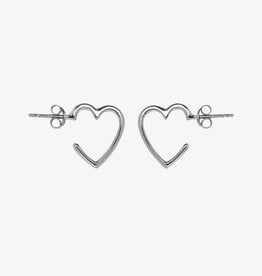 Pura Vida Bracelets Heart Hoop Earrings