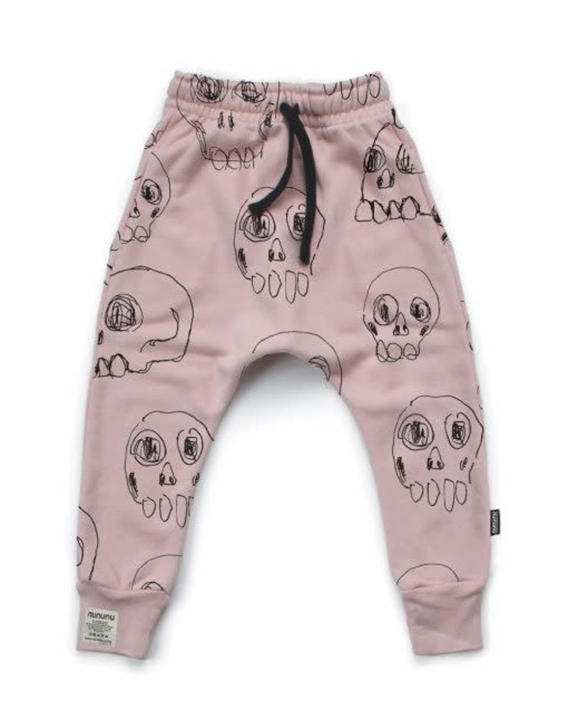 nununu Scribbled Skulls Baggy Pants 