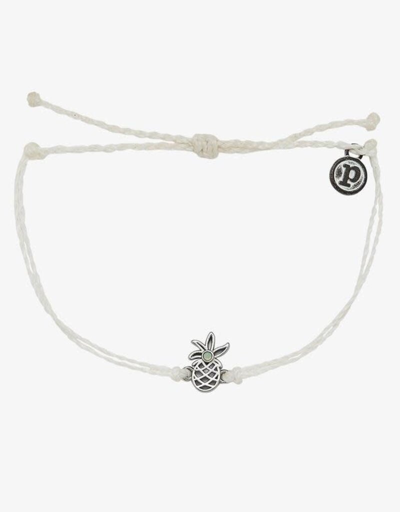 Pura Vida Bracelets Open Pineapple Charm Bracelet