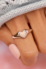 Pura Vida Bracelets Stone Heart Signet Ring