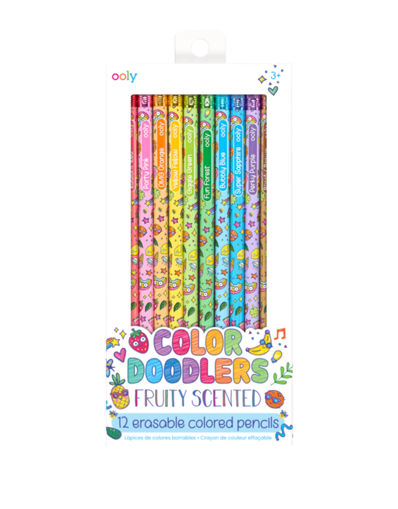 Ooly Color Doodlers Fruity Scented Erasable Pencils