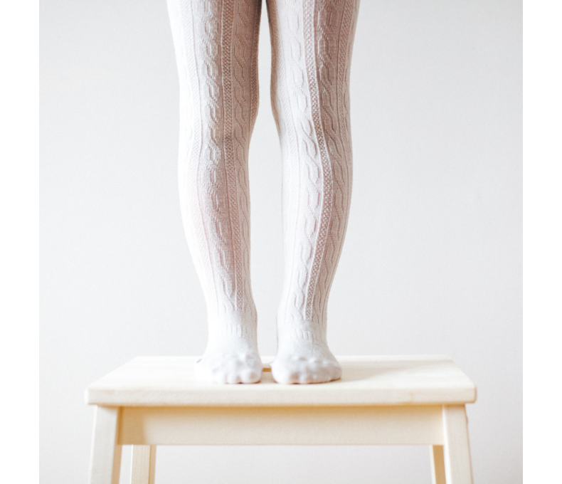 Kids Merino Wool Cable Tights