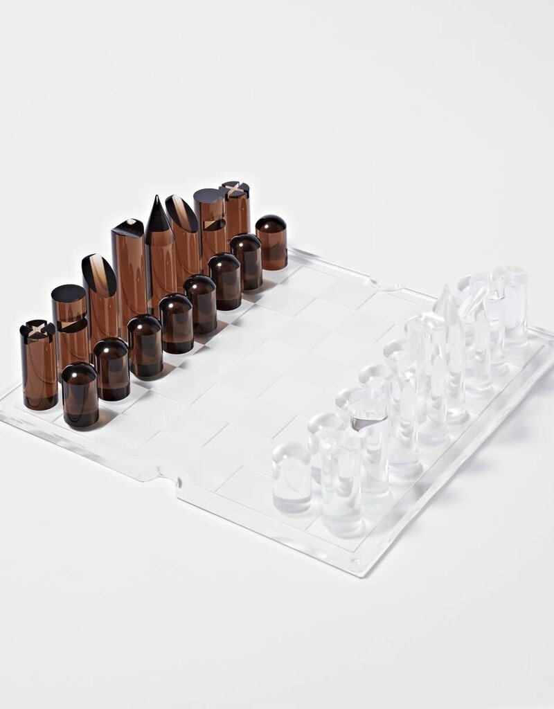 Sunny Life Lucite Chess & Checkers