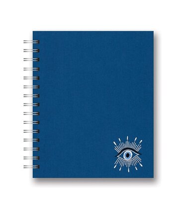 Embroidered Tabbed Spiral Notebook