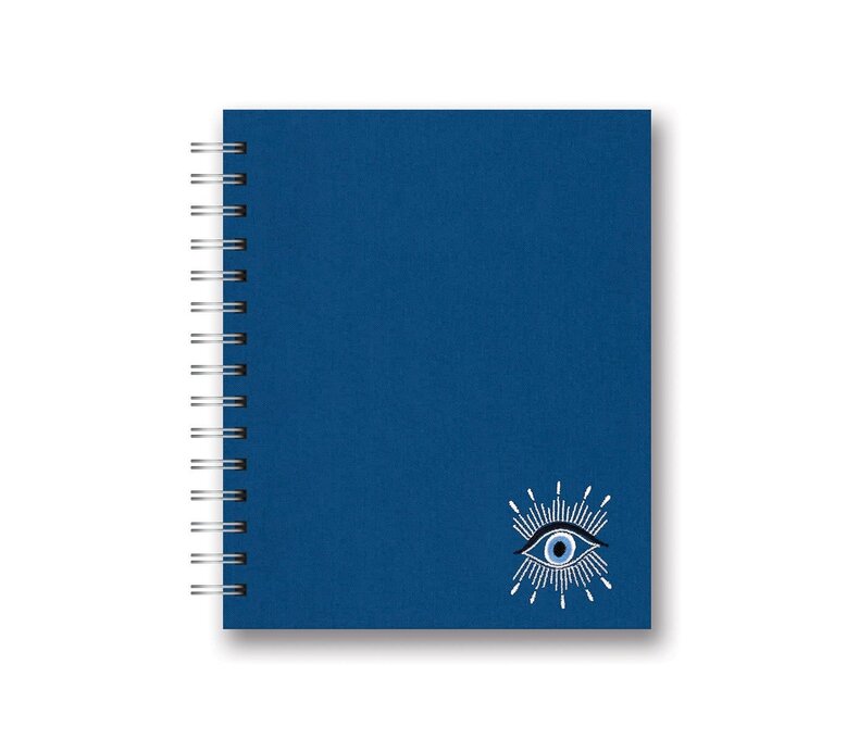 Embroidered Tabbed Spiral Notebook