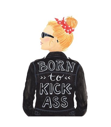 Born to Kick Ass birthday card