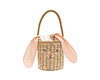 Gingham Bunny Straw Bag