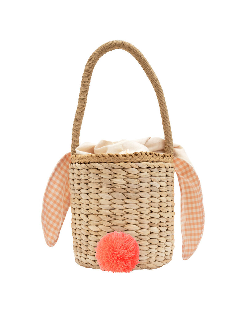 Meri Meri Gingham Bunny Straw Bag