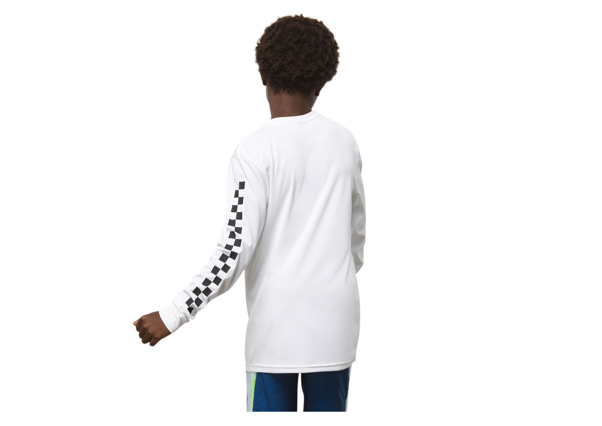 XL WHCHALLENGER　L/S CHECKER TEE　WHITE Vans Big Kids Classic Checker L/S Sun Shirt - The Circle