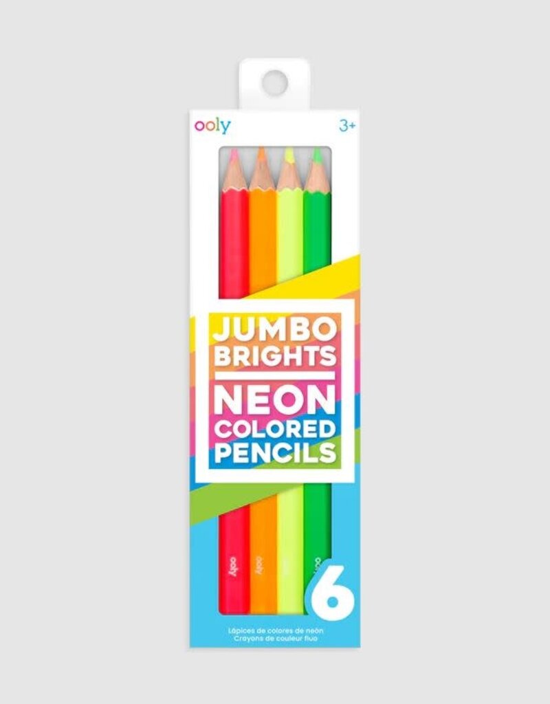 Ooly Jumbo Brights Neon Colored Pencils