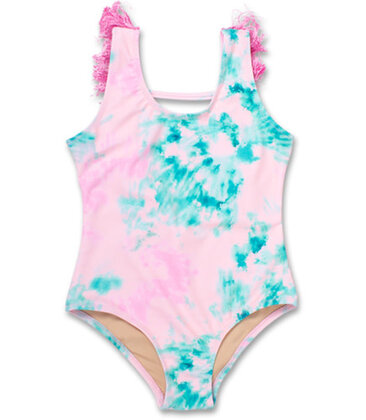 One Piece Fringe Back Swimsuit