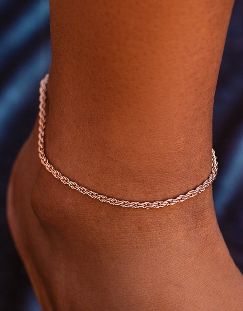Pura Vida Bracelets Twisted Rope Chain Anklet