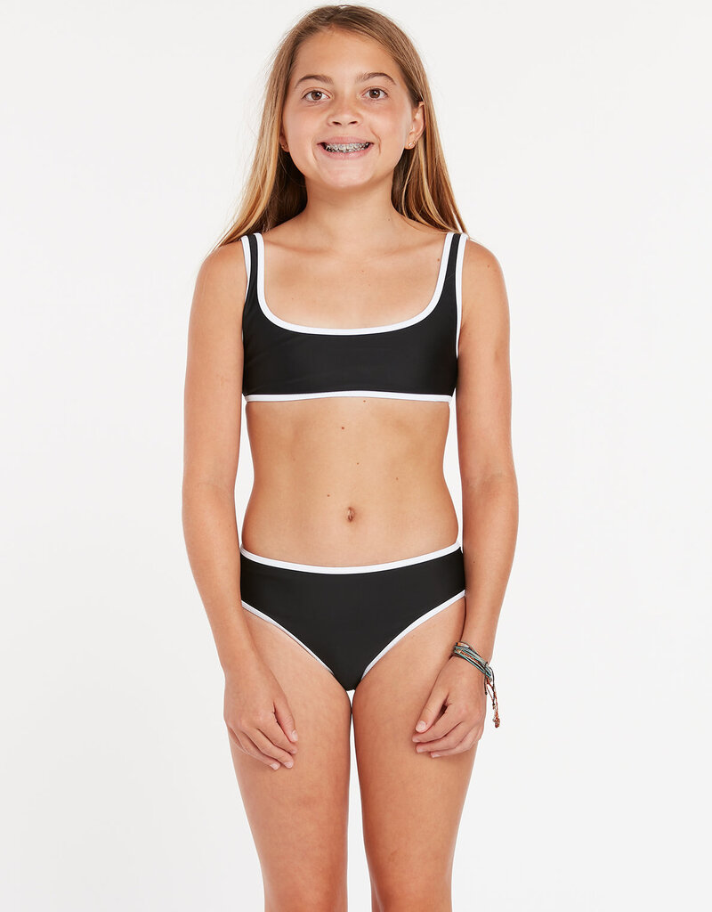 BIG GIRLS BLACK & WHITE BRA TOP SET