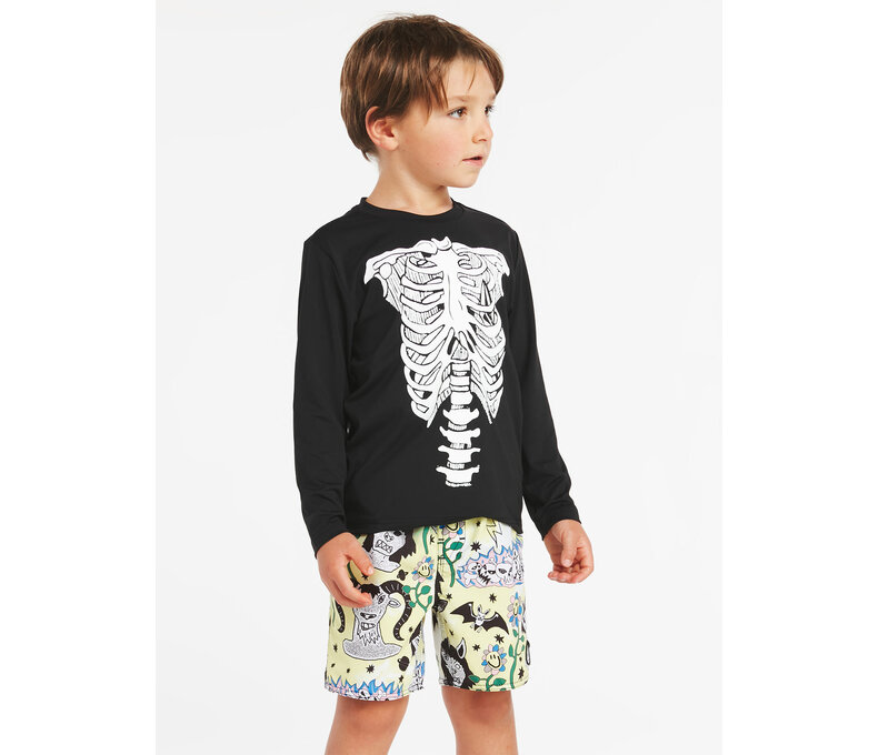Little Boys Skeleton L/S Rashguard