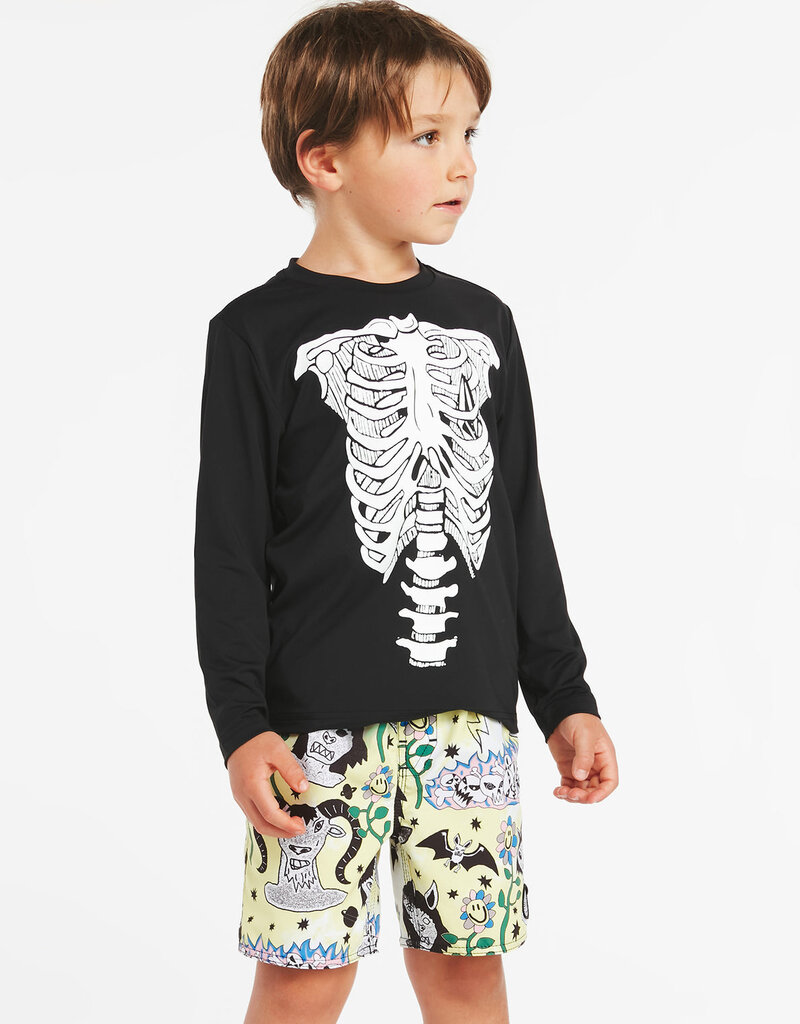 VOLCOM Little Boys Skeleton L/S Rashguard