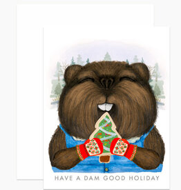 Dear Hancock Holiday Beaver Card