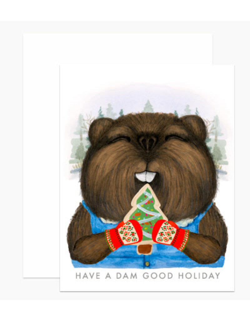 Dear Hancock Holiday Beaver Card