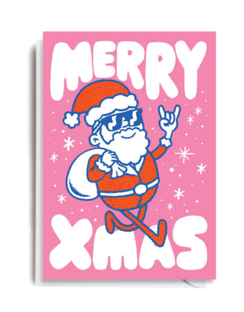 Jolly Awesome Cool Xmas Santa Card