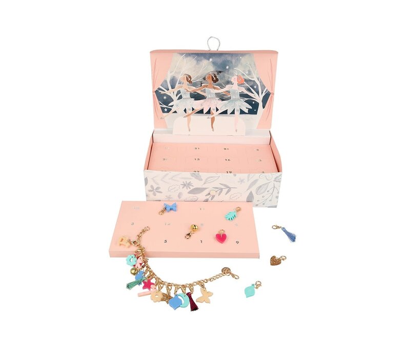 Winter Ballerina Charm Bracelet Advent Calendar Suitcase