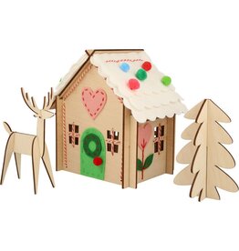 Meri Meri Wooden Embroidery Gingerbread House Kit