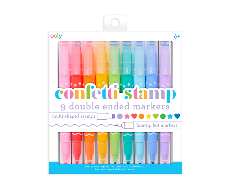 Confetti Stamp Double-Ended Markers